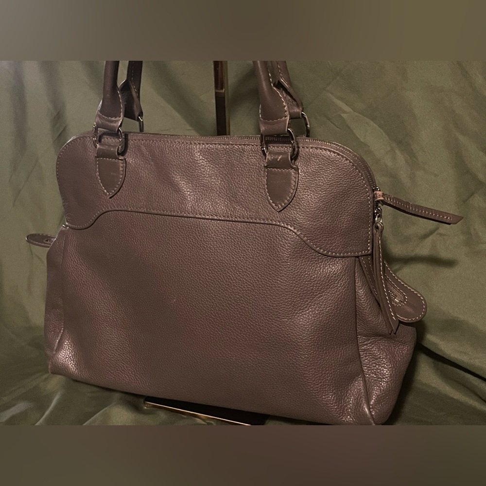 Longchamp Brown Two Way Pebbled Leather Handbag - Picture 12 of 12